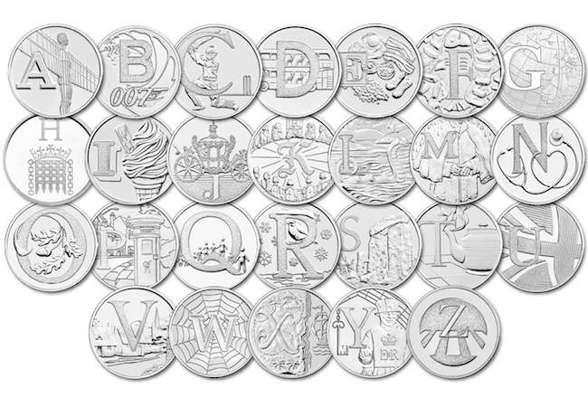 How much are the A to Z 10p coins worth? How rare are they?