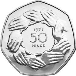 The 1973 EEC Clasped Hands 50p Coin - is it rare?