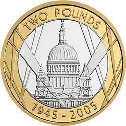 How rare is the 2005 End of World War II £2 Coin? Is it worth anything?