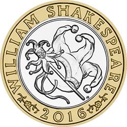 How much is the 2016 William Shakespeare Comedies £2 coin worth? How rare is it?