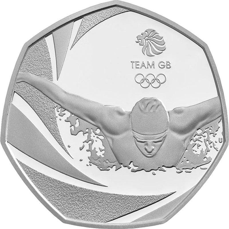 Is the 2016 Team GB Swimmer 50p worth anything? Is it rare or valuable?