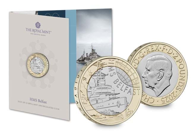 2025 HMS Belfast £2 Brilliant Uncirculated Coin Pack