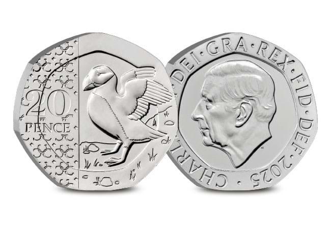 2025 Puffin Twenty Pence Definitive 20p Brilliant Uncirculated Coin