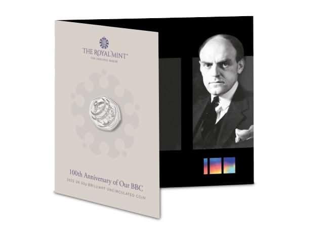 50p 2022 100th Anniversary of Our BBC 50p Brilliant Uncirculated Coin Pack - Copes Coins