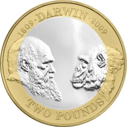 £2 2009 Birth of Charles Darwin £2 Circulated Coin - Copes Coins