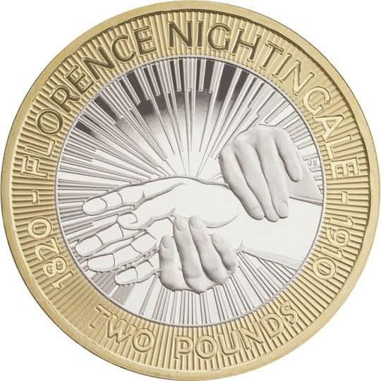 £2 2010 Death of Florence Nightingale £2 Circulated Coin - Copes Coins