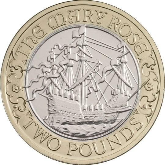 £2 2011 Maiden Voyage of Mary Rose £2 Circulated Coin - Copes Coins