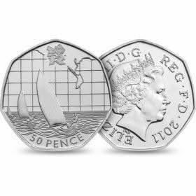 50p 2011 Olympics Sailing 50p Circulated Coin - Copes Coins