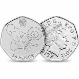 50p 2011 Olympics Weightlifting 50p Circulated Coin - Copes Coins