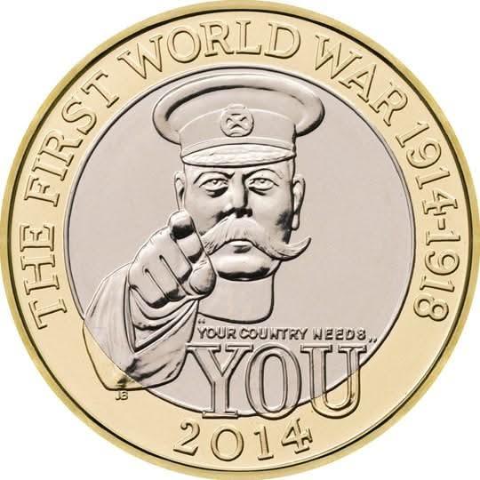 £2 2014 First World War Centenary £2 Circulated Coin - Copes Coins