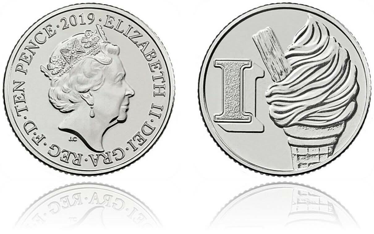 10p 2019 I Ice Cream A-Z 10p Circulated Coin - Copes Coins