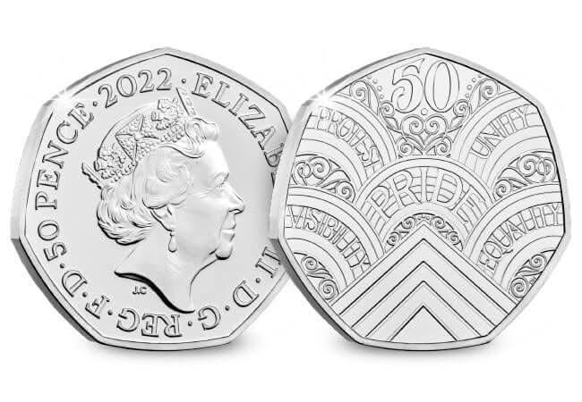 50p 2022 50th Anniversary of Pride 50p Circulated Coin - Copes Coins