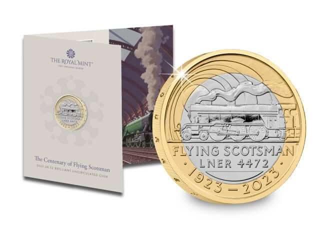 2023 Flying Scotsman Centenary £2 Brilliant Uncirculated Coin Pack - Copes Coins