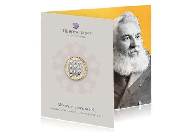 £2 2022 Alexander Graham Bell £2 Brilliant Uncirculated Coin Pack - Copes Coins